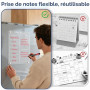 Hengxinchen 2 Pièces A4 Semainier Frigo Magnétique Acrylique Tableaux | Planning Semaine avec 6 Couleurs,Magnétiques Frigo pour