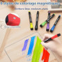 Hengxinchen 2 Pièces A4 Semainier Frigo Magnétique Acrylique Tableaux | Planning Semaine avec 6 Couleurs,Magnétiques Frigo pour