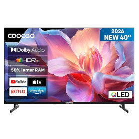 coocaa 40 Pouces (100 cm) Smart TV FHD Television LED, QLED, HDR 10 Dolby Audio Bluetooth 5,1 Tuner DVB-T/T2/C/S/S2 CI+ Low Blue