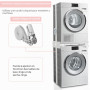 NIUXX Cadre Intermédiaire pour Laver avec Étagère | Cadre de Connexion Universel pour 53-68 cm Machine à Laver, Kit Intermédiair