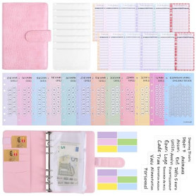 SULOLI A6 Enveloppe Budget Français Classeur Budget Planner | 12 Épargne Défis Budget pour Économiser de l'argent Planifier vos