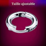 Cockring en Métal Sex Toýs Homme Anneau de Pénis Réglable en 5 Tailles Différentes Cockringe pour des Erections de Longue Durée