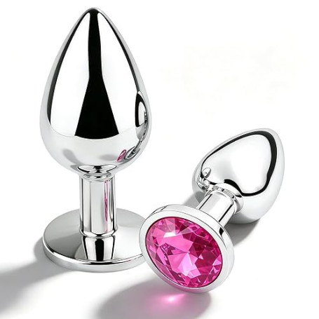 2 Pièces Plug Anal, Set de Jouets Érotiques Anaux, Anal Plug Débutant, Sextoyse Couple Plaisir, Surface Lisse pour un Contact Ag