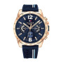 Tommy Hilfiger Montre Analogique Multifonction Quartz pour Hommes avec Bracelet en Silicone, en Acier Inoxydable ou en Cuir, sou