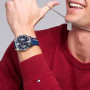 Tommy Hilfiger Montre Analogique Multifonction Quartz pour Hommes avec Bracelet en Silicone, en Acier Inoxydable ou en Cuir, sou