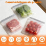 Lot de 6 Sac Congélation Réutilisable, Sacs Alimentaires de Rangement | Sac Congélation Zip, Sacs Congélation en Silicone, Sacs