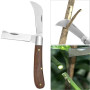 QWORK® Kit d'outils greffoir, Couteau de greffage et ciseaux de greffage avec 3 lames interchangeables et autres accessoires