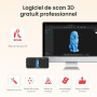 Revopoint Inspire 2 Scanner 3D, Précision 0.03mm, Scan Extérieur, Premium | Mode Double Lumière & Laser, Zoom Optique, Scan Coul