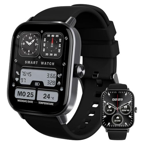YISH Montre Connectée Homme Femme: Smartwatch Bluetooth, Montre Homme IP68 Montre Connectée Sport, Connecte 20+ Mode, Podomètre,
