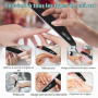 elzle 10 Limes à Ongles Pro 100/180 Double Face Lavables, Noir | Professionnelles Lavables Réutilisables, pour Manucure, Soin On
