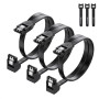 Cable Matters Lot de 3 Câble SATA 3, Câble SATA III à Angle, 45cm, Noir | 6Gbit/s, SATA 3 câble, SATA-câble SSD, SATA-câble, cou