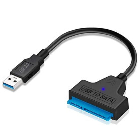 Sh. Câble SATA USB 3.0, Adaptateur USB vers SATA 2,5", UASP 5 Gbps | Convertisseur SATA vers USB pour Disque Dur SSD HDD 2.5", L