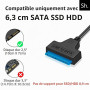Sh. Câble SATA USB 3.0, Adaptateur USB vers SATA 2,5", UASP 5 Gbps | Convertisseur SATA vers USB pour Disque Dur SSD HDD 2.5", L