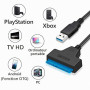 Sh. Câble SATA USB 3.0, Adaptateur USB vers SATA 2,5", UASP 5 Gbps | Convertisseur SATA vers USB pour Disque Dur SSD HDD 2.5", L