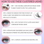 LUFFLOK 640pcs Kit Extension Cils Individuels 30D+40D+50D+60D Faux Cils | Faux Cils Bouquet Volume Russian D Curl DIY Extensions