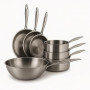 MENASTYL - Batterie de cuisine 7 pièces inox 18/10 Triply tous feux dont induction fabriquée en France sans PFAS - Compatible la