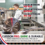 MENASTYL - Batterie de cuisine 7 pièces inox 18/10 Triply tous feux dont induction fabriquée en France sans PFAS - Compatible la