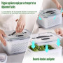 Ruiqas 4 PCS Boîte de Fruits Réfrigérés avec Couvercle | Frigo Boite de Conservation Alimentaire de Réfrigérateur avec Egouttoir