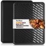 Fire More Plaque de Cuisson avec Grille, 44 x 33,3 x 2,5 cm Plaque de Cuisson Four en Acier au Carbone avec Revêtement Antiadhés