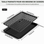 Fire More Plaque de Cuisson avec Grille, 44 x 33,3 x 2,5 cm Plaque de Cuisson Four en Acier au Carbone avec Revêtement Antiadhés
