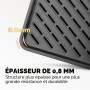 Fire More Plaque de Cuisson avec Grille, 44 x 33,3 x 2,5 cm Plaque de Cuisson Four en Acier au Carbone avec Revêtement Antiadhés