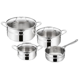 Tefal - Jamie Oliver Cook Smart Batterie de cuisine en - 7 pièces - Inox | Batterie de cuisine inox compatible induction - Couve