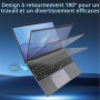 PC Portable 15,6 Pouces 16Go RAM 512Go SSD Celeron N5095, Ordinateur Portable FHD 1920x1080, WiFi Bluetooth, Lecteur d’Empreinte