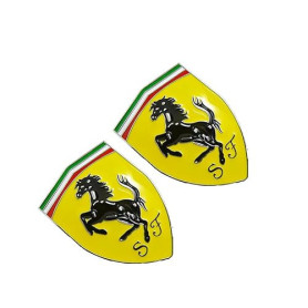 PNNNU Insigne d'Emblème 3D pour Ferrari - Autocollant Extérieur ABS - Accessoire Logo pour Voiture