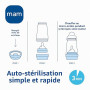 MAM Kit de biberon anti-coliques 160 ml avec tétine taille 1 à partir de la naissance//avec sucette MAM en silicone 0-6
