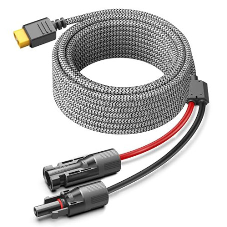 KFD ALLPOWERS S2000 Pro Câble de charge solaire vers XT60 Chargeur pour EF Ecoflow River Delta Delta Bluetti EB55 Anker 757/767