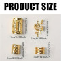 Lot de 40 bijoux de cheveux pour dreadlocks - Réglables - En métal - Pour cheveux - Pinces à cheveux en spirale - Accessoires de