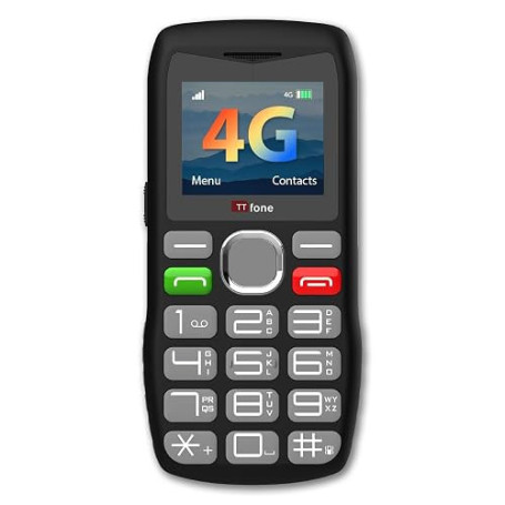TTfone TT890 Téléphone 4G pour Seniors Téléphone Mobile à Grandes Touches Facile à Utiliser avec Bouton d’Appel d’Urgence, Charg