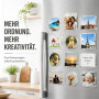 Lot de 25 aimants photo transparents en acrylique avec dos adhésif et plaque magnétique, aimants à personnaliser soi-même pour t