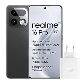 realme 16 Pro+ 5G Smartphone, 8Go+256Go, Écran Curved AMOLED 144Hz 6,8", Batterie 7000mAh, Caméra 200MP OIS, IP69K, Charge Rapid