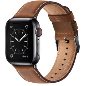 WFEAGL Compatible avec Bracelet Apple Watch 44mm 45mm 49mm 46mm 42mm(Séries 3 2 1),Bracelet de Cuir Véritable Remplacement pour
