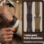Fullmosa Bracelet en Cuir Véritable pour Apple Watch | Compatible avec iWatch Ultra3/2/1 SE3/2/1 Série 11/10/9/8/7/6/5/4 49mm 46