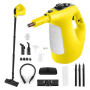 COSTWAY Nettoyeur Vapeur Portatif 1400W avec 14 Accessoires (Jaune) | Balai Vapeur Continue et Durée d’Utilisation Illimitée Rés