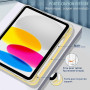 4UBonLife Coque pour iPad A16 11ème Génération 11 Pouces 2025/iPad 10ème Génération 10,9" 2022 avec Porte-Stylet, Housse Étui de