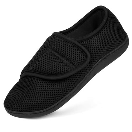 HOTUT Chaussures Diabétiques, Chaussures Extra-Larges, Chaussures De Marche Ajustables, Rééducation Orthopédique Chaussures Âgée
