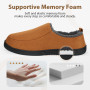Anmerl Pantoufle Homme Femme à Mémoire de Forme Chaussons Mocassins de Maison d'Hiver pour Intérieur et Extérieur avec Doublure 