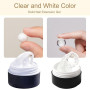 GZMAYUEN Gel de construction solide 2 couleurs pour ongles, blanc transparent solide 3D, gel de construction pour ongles en gel,