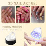 GZMAYUEN Gel de construction solide 2 couleurs pour ongles, blanc transparent solide 3D, gel de construction pour ongles en gel,
