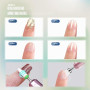 Lot de 13 Embout Ponceuse Ongles, 3/32" professionnels forets à ongles en carbure tungstène diamant céramique avec brosse, pour