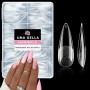 UNA GELLA Capsule Américaine Ongles Amande, 216 Pièces 12 Tailles Préformées Ongles Stiletto Long pour Extensions Acryliques & D