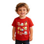 Pilipulu Garçon T-Shirts à Manches Courtes en Coton | Lot de 3 Col Rond Décontracté Haut d'Été pour Enfant Garçon 3-8 Ans