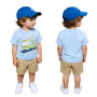 Pilipulu Garçon T-Shirts à Manches Courtes en Coton | Lot de 3 Col Rond Décontracté Haut d'Été pour Enfant Garçon 3-8 Ans