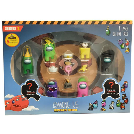 Among Us Crewmate Figures Lot de 8 boîtes Deluxe (S2)