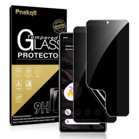 Pnakqil 2 Pièces Protection D'écran Anti-Espion pour Google Pixel 7a 5G TPU Protection Ecran, Sans Bulle, Compatible avec d'empr