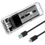 Adaptateur M.2 SATA USB C Boîtier SSD NGFF, Mini Disque Externe | Lecteur SSD M2 USB 3.1 Gen1 5Gbps, Non Compatible NVMe / M-Key