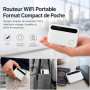 Routeur 4G/5G WiFi 6 Portable avec Slot Carte SIM, Pocket WiFi Portable | MiFi 4G/5G LTE CAT6 300Mbps, Batterie 2100mAh(12h Auto
